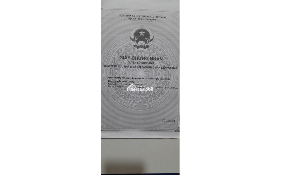 Đất vườn ở Cồn Khương - p. Cái Khế - Q. Ninh Kiều - Tp Cần Thơ